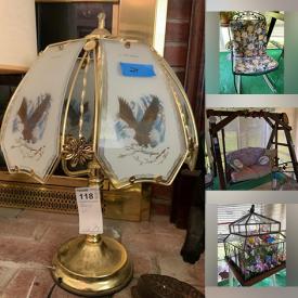 MaxSold Auction: This online auction features a coffee table, bookcase, end table, patio table and chairs, spice rack, turntable, glassware, stemware, oil lamps, antique flat iron, fountain, cleaning supplies, pedal exerciser, grinding tools and much more!