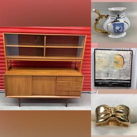 MaxSold Auction: This online auction features framed original art, prints, light fixture, garden cart, Yvonne Meissner art, Czech ceramic vessel, cutting tools, costume jewelry, vintage phones, Judaica, weights, binding machine, Canon printer, table lamps, kitchenware, jewelry, MCM hutch and much more!