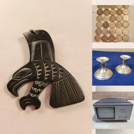 MaxSold Auction: This online auction features fine china, crystalware, Canadian collector coin sets, Limoges, Royal Doulton, vinyl records, sterling silver and costume jewelry, vintage glassware, Sony turntable, Yamaha keyboard, yard tools, Bushnell telescope and much more!