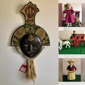 MaxSold Auction: This online auction features ceremonial mask, Asian console table, porcelain dolls, cast iron toys, Olympic memorabilia, women’s clothing, Asian figurines, collectible Hummel mugs, Vintage Pachinko Machine, miniature collectibles and much more!