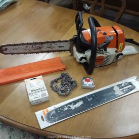 MaxSold Auction: This online auction features Northam Homelite generator, utility trailer, guitar, carpenter's box, vintage menus, ski's, wagon wheel bench, vintage license plates. maple syrup making supplies and much more!