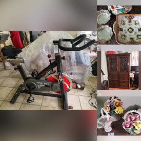 MaxSold Auction: This online auction features items such as Shell Art, Italian Basket, Collector Plate,  Decorative Plates, Festive Trays, Nippon Porcelain, Bathroom Accessories, Plates, Vase, Dish, Steins, Stroller, Exercise Bike, Armoire and much more!