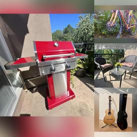 MaxSold Auction: This online auction features a Kitchenaid BBQ grill, patio sets, bar stools, Japanese Shun cutter, artisan dishware, fitness items, microwave, Nikon D40 camera, magazines, room divider, shelf and hanger, Orling & Wu jewelry, African drum, kitchenware, Spanish guitar and much more!