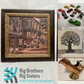 MaxSold Auction: This online auction features artwork, prints, oil on canvas, decor, copperware, hot wheels, kitchenware, CDs, cassettes, gaming case, apple tv, other electronics, paintings and much more!