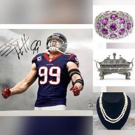 MaxSold Auction: This online auction features jewelry, Rob Gronkowski Signed 8x10 Game Opener Football Photo, Gale Sayers signed football photo, vintage Topps baseball card packs, Tibetan incense burner, Donald Trump collector coins, Donald Trump portrait ring, smart watch, wireless airpods, Michael Jordan coin, Chinese wooden cabinet, floor mats, oversized vases, books, magazines, walkers and much more!