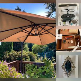 MaxSold Auction: This online auction features patio umbrella, sewing machine, pet supplies, area rugs, fabric, fishing gear, costume jewelry, boots & shoes, hair accessories, children’s books, storage totes, vintage sewing supplies and much more!