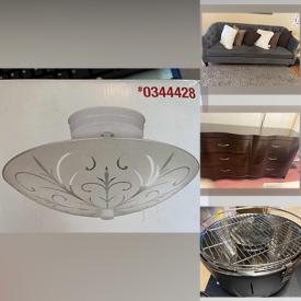 MaxSold Auction: This online auction features framed wall art, furniture such as queen bed, sofa, console table, standing desk, night stands, dresser and end table, decorative pillows, dishware, lighting and more!