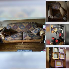 MaxSold Auction: This online auction features weight machine, outdoor fireplace, pottery set, handheld drum, Heron art, antique dentist cabinet, shop vac, snowboard, electric lawnmower, patio furniture, blow-up boat, garden pots, kids guitars and much more!