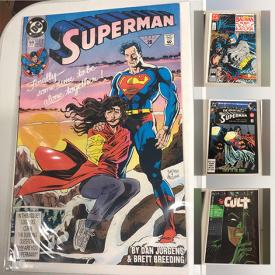 MaxSold Auction: This online auction features DC comic books such as Superman, Action, Adventures Of Superman, Batman, New Titans, Detective, Dark Knight, Robin, Robin II, Robin III and much more!