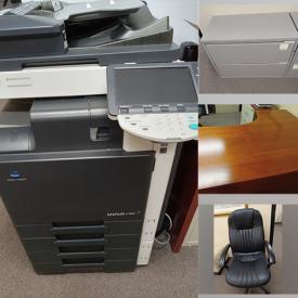 MaxSold Auction: This online auction features color copy machine, small kitchen appliances, mini-fridge, water cooler, office chairs, area rug, guest chairs, office desks, lateral files, computer monitors, office supplies, binding machines and much more!