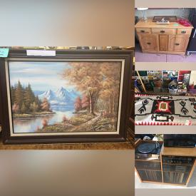 MaxSold Auction: This online auction features Air Compressor, cabinets, Mahogany table, M&M collections, Pewter, Christmas decorations, dresser, vintage china, vintage hutch, VHS, crystal ware, Knick knacks, Camera Lot, nautical items, blankets, heavy duty chains, tools and much more