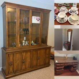 MaxSold Auction: This online auction features Patio Set, Hall stand, Desk And Chair, Keurig coffeemaker, Black and Decker toaster oven, Stools, Buffet Server, Minton China, Aynsley Plus, Cranberry Glass, Lamp, Wall Art, Reed Display and much more!