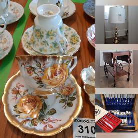 MaxSold Auction: This online auction features a coffee table, display hutch, drop leaf table, dresser, flatware, Royal Doulton Dish Set, freezer, appliances such as coffee maker, crock pot, mixer, breadmaker, food processor, original arts and much more!