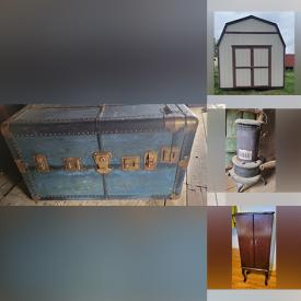 MaxSold Auction: This online auction features animal houses, garden planters, steamer trunk, vintage bottles, storage shed, sewing machine, milk separator, milk glass, bell collection, office supplies, cow collectibles, small kitchen appliances, jewelry, lighthouses, adjustable bed and much more!