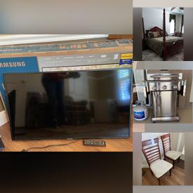 MaxSold Auction: This online auction features framed artwork, 43” Samsung TV, 65” LG TV, furniture such as solid oak dining table and chairs, La-Z-Boy sofa, wooden armoire and nightstands, Trek bicycle, Mirage sound system, grandfather clock, area rug, small kitchen appliances and much more!