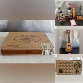 MaxSold Auction: This online auction features crystal ware, Cuban vintage boxes, home decor, noffice chair, vintage coin banks, music boxes, vintage steins and much more!