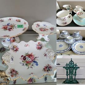 MaxSold Auction: This online auction features French mantel clock, Austrian tea set, teacup/saucer sets, mirrors, antique telescope, oil paintings, Vanity Set, area rug and much more!
