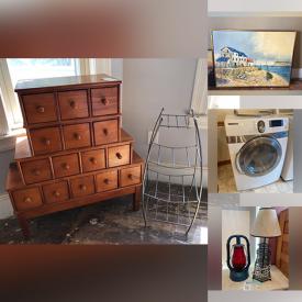 MaxSold Auction: This online auction features a dresser and mirror, trunk, bookshelf, cabinet, recliner, jewelry box, light fixtures, dehumidifier, mirror, washer & dryer, electrical supplies, hand tools, pressure washer and much more!