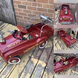 MaxSold Auction: This online auction features nesting doll, vintage model fire truck, window frame, Bosch brake shoes, tabletop slot machine, art, plastic rolls, bird feeder, Vintage legge keys, pennies, vinyl records, chair cushions, Pokeman cards, fire pit, camera and much more!