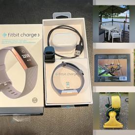 MaxSold Auction: This online auction features Fitbit charge fitness tracker, tool belts, saws, hand drills, plumbing supplies, curling tools, roofing nails, car lot, chandelier and fishing rods. Includes light fixtures doorknobs, windows, hammock swing, rollerblades, canoe cart, collection of books, knitting supplies and dog supplies. Also includes doors, coffee table, farm tools, patio chairs, reel mower, yard supplies, bookshelf, stool and chairs, and desk. Also incudes patio set, cabinets, headboard and dresser, bookcase, yardman chipper/shredder, flooring, pedal boat, dresser with mirror and much more!