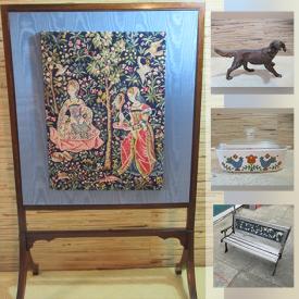 MaxSold Auction: This online auction features ethnographic wood carvings, art glass, cast spelter metal statues, porcelain figurines, Goebel figurines, vintage Pyrex, yarn, collector’s plates, stained glass hanging chandelier, teapots, power & hand tools, sewing machine, fabric, binoculars and much more!