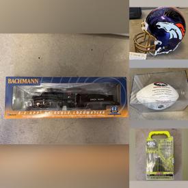 MaxSold Auction: This online auction features train cars, Halloween decorations, power & hand tools, Broncos collectibles, die-cast collectible cars and much more!