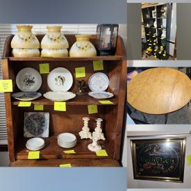 MaxSold Auction: This online auction features items such as Chandelier Glass, Candle lanterns, Decorative plates, Candle holders, Candle, Small Glass Vase, a Decorative cup, a School Desk, Glass Bowl, pen holders and much more!