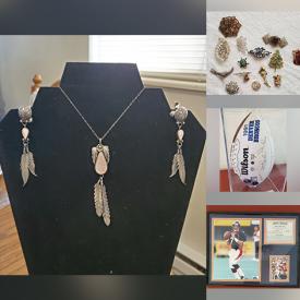 MaxSold Auction: This online auction features items like brooches, costume jewelry, pins, necklace displayer, clothing, chairs, figurines, electronics, air purifiers, painted plates and bowls, home decors, lamps, drink dispensers, paintings, pottery and much more!