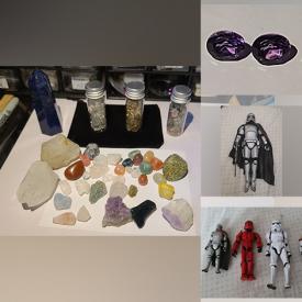 MaxSold Auction: This online auction features crystals, gemstones, women’s clothing, Star Wars collectibles, Minions, toddler toys, sports trading cards, jewelry, comics, fishing reels and much more!