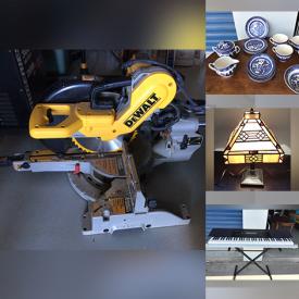 MaxSold Auction: This online auction features a vintage barber chair, wooden table, Royal Doulton Old King Cole, dehumidifier, wine rack, mirror, air compressor, Freud Router table system and much more!!