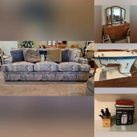 MaxSold Auction: This online auction features China Hutch, Mikasa Tray, Crystal Bowl,  Crystal D’Arques Glasses, Mikasa Plate, Vase, Coffee Urn, Dining Table W/ Chairs, Lamps and much more!