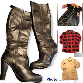 MaxSold Auction: This online auction features clothing such as button-downs, jackets, tops, pants, dresses and more, purses, shoes, sunglasses, knit hats, scarf and much more!