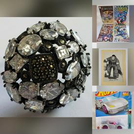 MaxSold Auction: This online auction features sterling silver ring, sports trading cards, comics, Pokemon cards, vintage books, NIB action figures, vintage bottles, Hot Wheels collectibles, coins, stamps, costume jewelry, collector’s plates, vinyl records and much more!