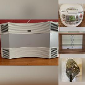 MaxSold Auction: This online auction features items like a dresser, mirror, table rice cooker, shelving unit, painting, ceramic vase, lighting, kitchen items, vacuum cleaner, salt spoon, linens, office chair and more!