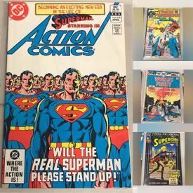 MaxSold Auction: This online auction features comic books such as DC Robin III, DC Star Trek, Marvel Spider-Man, DC Supergirl, DC Batman, DC Superman, DC Justice League, Gold Key, Marvel Transformers, Batman Returns movie magazines and much more!