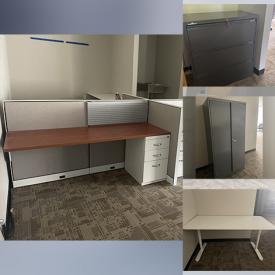 MaxSold Auction: This online auction features items such as Office Cubicles, Brown BookCase, Round White Table, Shelving/Storage, Table Lamp, Credenza and much more!