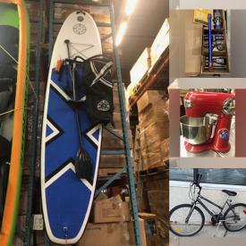 MaxSold Auction: This online auction features heaters, small kitchen appliances, bike, turntable, vacuums, exercise equipment, RC car, beauty products, playground swing, interlocking tiles, massagers, privacy curtains, solar light/bug zappers, stand-up paddle board, BBQ grill and much more!