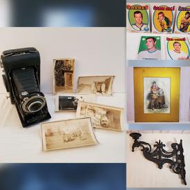 MaxSold Auction: This online auction features original paintings, sterling silver, carved statues, vintage hockey cards, 925 silver jewelry, pottery, vintage glassware, wristwatches and much more!