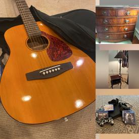MaxSold Auction: This online auction features an antique trunk chest, dresser, coffee table, armchair, cabinets, queen bed frame, lamps, mirrors, Wii games, PS4 console and much more!