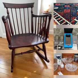 MaxSold Auction: This online auction features items such as oil lamps, Rocking Chair, Flatware, VHSs, CDs, DVDs, Trunk, Bed Linens, Satin Pillows, Cell Phones, Sewing boxes, Noritake China, Vintage Miniatures, Souvenirs, Collectibles, Teapots, fan and much more!