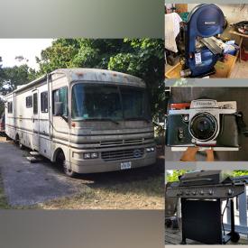 MaxSold Auction: This online auction features 1996 Bounder Motorhome, vintage dresser, storage cabinet, drawer unit, nightstand, desk and chair, glassware, pottery, freezer, mirror, golf club, gifting supplies, surround sound, survey equipment, treadmill, tools and much more!