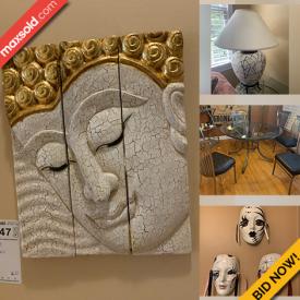 MaxSold Auction: This online auction features a breakfront, dresser, cabinet, bookshelf, coffee table, nightstand, massager, mirror, kitchen appliances, heater, office supplies, washer & dryer, cleaning supplies, globe, exercise bike, lawnmower and much more!
