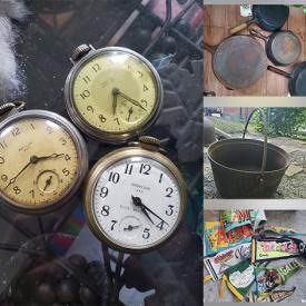 MaxSold Auction: This online auction features art pottery, Indigenous art, cast iron skillets, vintage bottles, Wade figurines, vintage toys, Morriseau framed prints, bedding, Coca-Cola collectibles, antique pocket watches, camera lenses, patch collection, children’s books and much more!