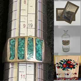 MaxSold Auction: This online auction features vinyl records, costume jewelry, Turquoise jewelry, aluminum saddle Japan toy rings, Penni Anne Cross prints, vintage bottles, military memorabilia, HO gauge train cars, sports trading cards, Coca-Cola collectibles, toys, vintage metal toys, comics and much more!