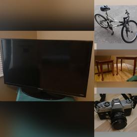 MaxSold Auction: This online auction features TV, CDs, printer, computer accessories, bicycle, yard tool, cameras & lenses,  Ron Leonard paintings, power & hand tools, men’s clothing and much more!