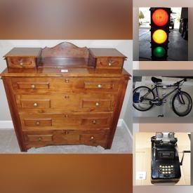 MaxSold Auction: This online auction features bicycle, desktop computer system, air hockey/pingpong table,  vintage telephones & parts, VR headset, antique dresser, vintage sewing supplies, vintage postcards, kitchen gadgets, vintage adding machines, vintage creamers, art glass, archery supplies, Christmas nutcrackers and much more!