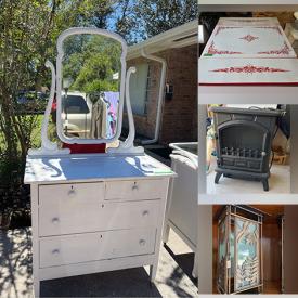 MaxSold Auction: This online auction features antique chairs, antique dresser, area rug, antique bistro table, wicker room divider, women’s clothing, power tools, portable fireplace, computer accessories, small kitchen appliances, vacuum, printers, adjustable bed frame, antique brass bed frame, garden potting stand, patio furniture and much more!