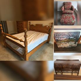 MaxSold Auction: This online auction features furniture such as tables, bedframe, blanket box, barrister bookcase, buffet, armless chairs, dresser and others, kitchenware, small kitchen appliances, lamps, yarn, books, seasonal decor, coins, TVs, folding bikes, jewelry and much more!