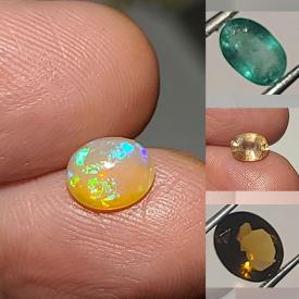 MaxSold Auction: This online auction features loose gemstones such as aquamarine, tanzanite, opals, sapphires, emeralds, spinel, ruby, topaz,  citrine, garnet and much more!