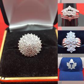 MaxSold Auction: This online auction features cluster diamond rings, diamond bridal set rings, NHL Hats and more!